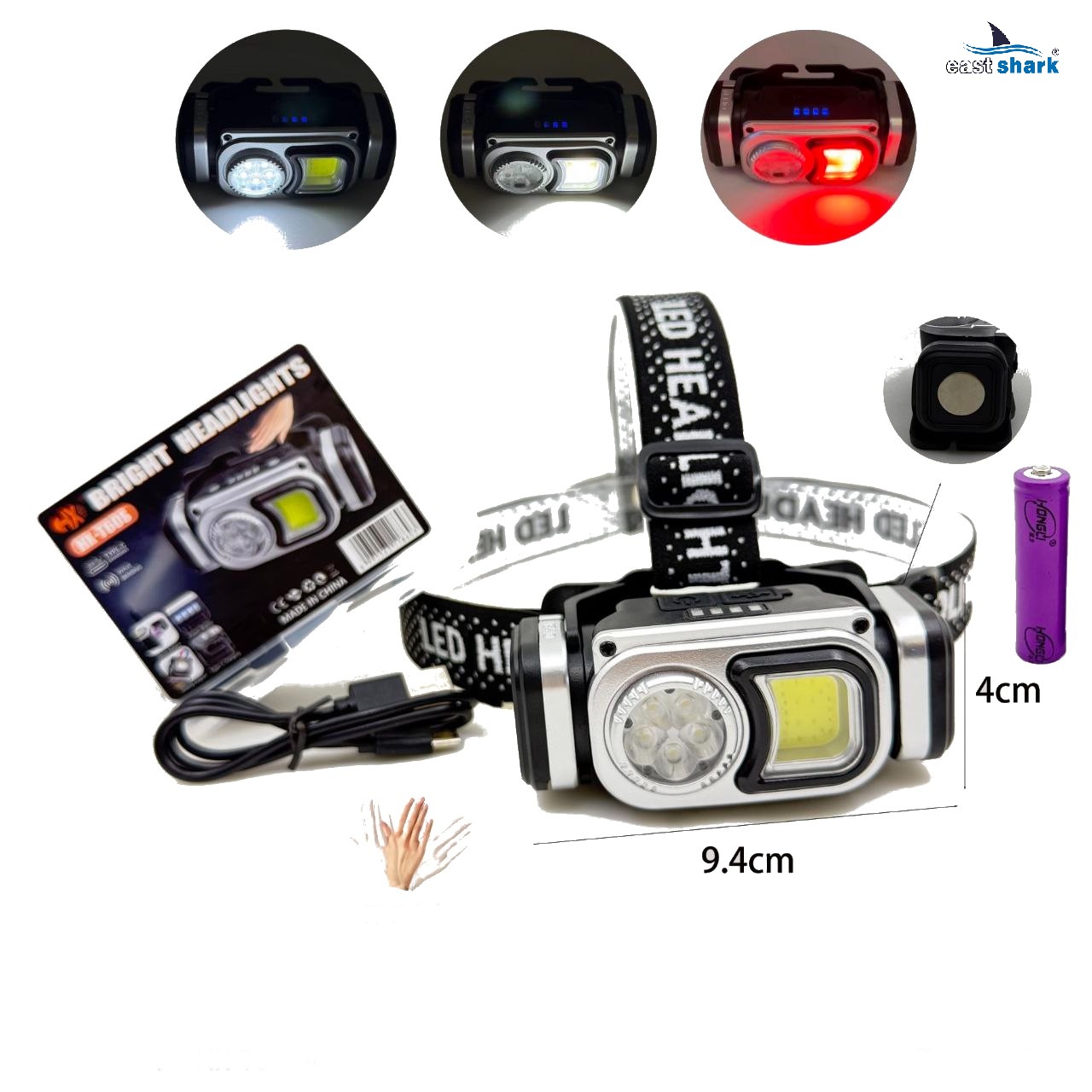 Фонарь налобный EastShark ZGF-T60S 